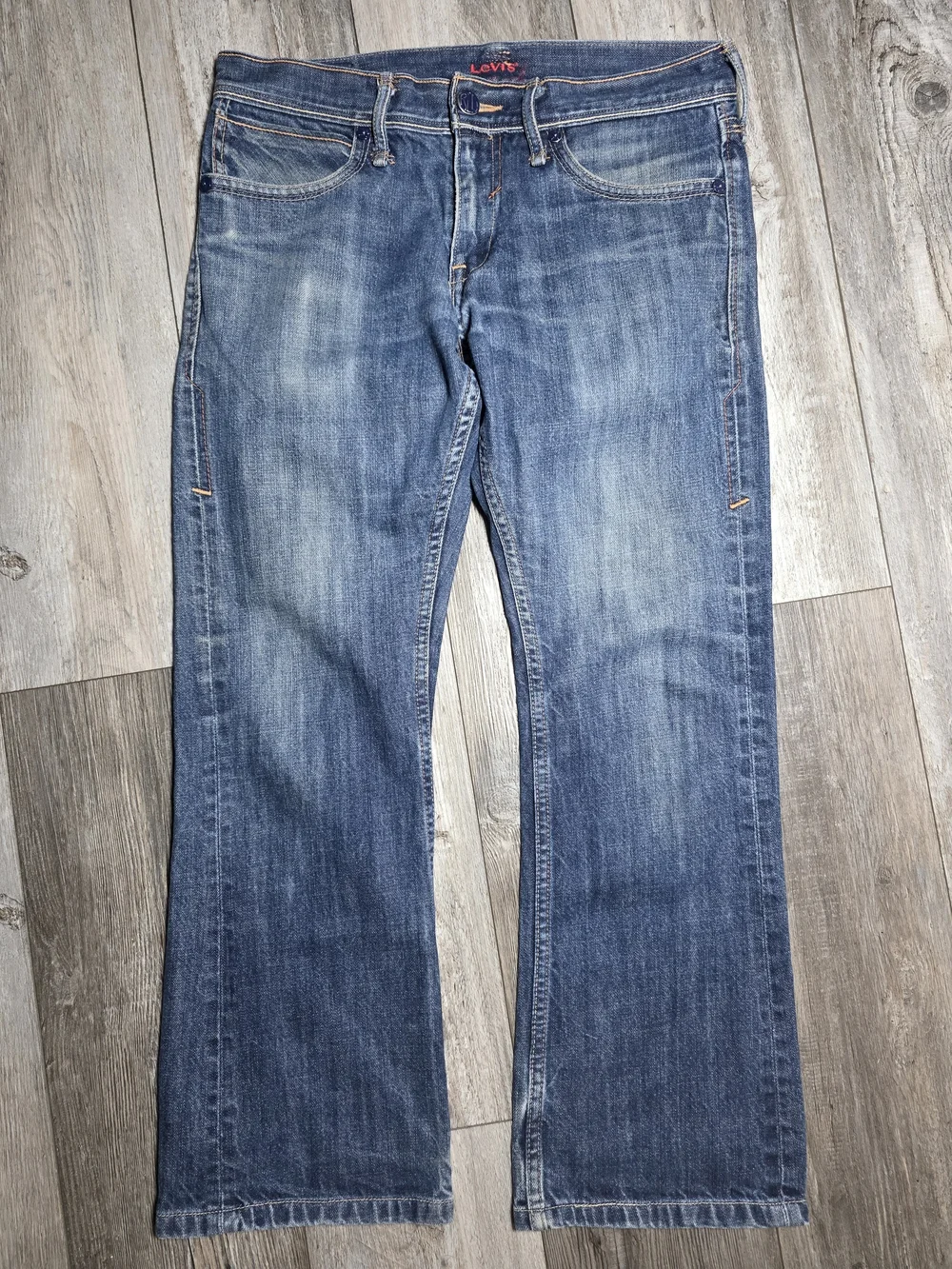 Levi's Vintage '08 RED Warped Bootcut Jeans Style 3088 Blue Denim Jeans Sz 31x30